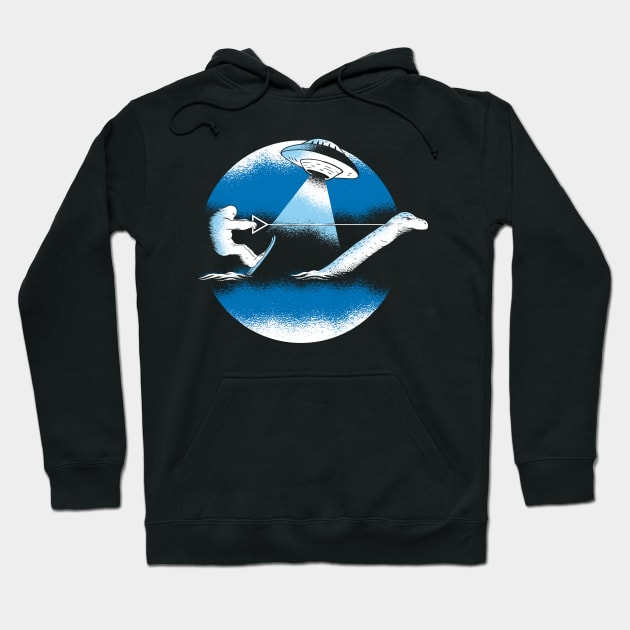 Bigfoot watersking Nessie Hoodie by madeinchorley